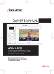 Eclipse AVN4400 Owner`s manual