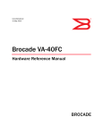 Brocade Communications Systems VA-40FC Technical data