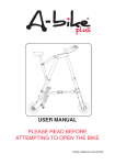 Sinclair Research A-bike Plus User manual
