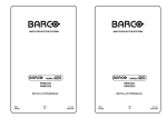 Barco R9002321 Installation manual