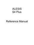 Alesis S4 Plus User`s manual