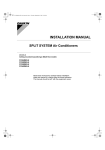 Daikin FCQ24MVJU Installation manual