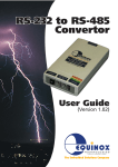 Equinox Systems RS232-RS485 User guide