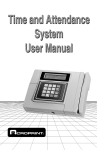 Acroprint Time and Attendance System User`s manual