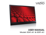 Vizio E290-A1 User manual