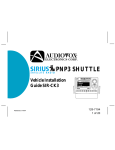 Audiovox Electronics Shuttle Boom Box SIR-BB3 Installation guide