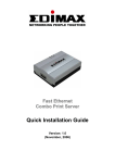 Edimax Combo Print Server Installation guide