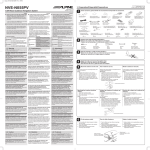 Alpine NVE-N055PV Owner`s manual