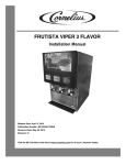 Cornelius FRUITISTA 3 Installation manual