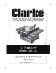 Clarke CTS10D Instruction manual