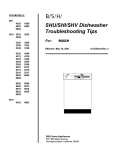 SHU/SHI/SHV Dishwasher Troubleshooting Tips For