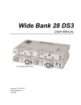 Wide Bank 28 DS3 User manual