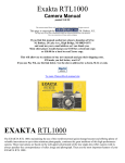 Exakta RTL 1000 Instruction manual
