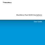 Blackberry 8100 SMARTPHONE User guide