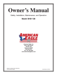 American Eagle SHD-138 Owner`s manual