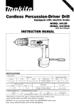 Makita 8412DW Instruction manual