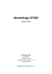 Canopus MediaEdge-STB3 Setup guide