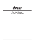 Dacor Dishwasher Service manual