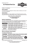 Campbell Hausfeld Air PoweredRivet Gun Operating instructions