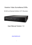 Viewtron Video Surveillance DVRs User manual