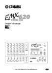 Yamaha EMX620 Owner`s manual