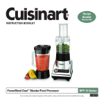 Cuisinart BFP 10 - PowerBlend Trio Operating instructions