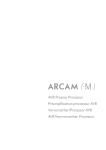 Arcam FMJ AV8 Operating instructions
