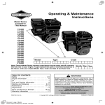 Briggs & Stratton 200000 Operating instructions