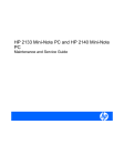 HP 2133 Mini-Note Specifications