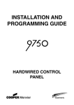 Cooper Security M-Series Programming instructions