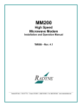 Radyne MM200 Technical information