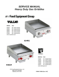 Vulcan-Hart 924RE ML-135221-00G24, 936RE ML-135222-00G36, 948RE ML-135223-00G48, 960RE ML-135224-00G60, 972RE ML-135225-00G72 Service manual