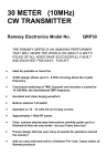Ramsey Electronics QRP30 Instruction manual