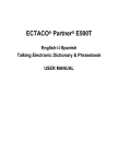 Ectaco Partner EJ400T User manual