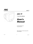 AOC 7F User`s manual