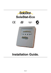 Alpha Solar SolaStat-Eco Installation guide