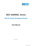 BEC  6200WZL User manual