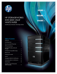HP StorageWorkS X510 Data Vault WHite PaPer