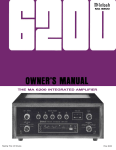 THE MA 6200 INTEGRATED AMPLIFIER