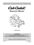 Cub Cadet Z-Force S60 Operator`s manual