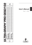 Behringer GEQ3102 User`s manual