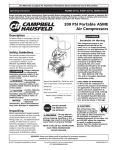 Campbell Hausfeld HG3000 Operating instructions