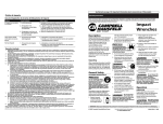 Campbell Hausfeld Impact Wrenches Operating instructions