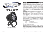 Elation Epar QW Instruction manual