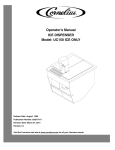 Cornelius UC 150 Operator`s manual