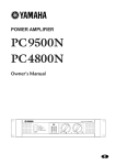 Yamaha PC4800N Owner`s manual