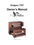 Rodgers T787 Owner`s manual