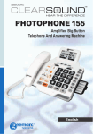 ClearSound PHOTOPHONE 155 User guide