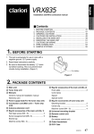 Clarion VRX835 Owner`s manual