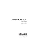 Matrox MC-100 User guide